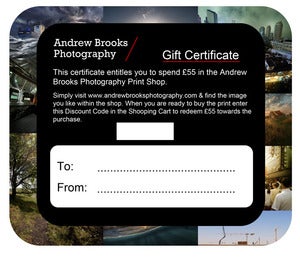 Standard & Large Prints Gift Certificates