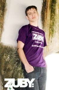 Image of 'I'm Down With Zuby' T-shirt - Purple/White (Standard Fit)