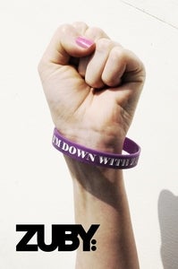 Image of Team Zuby Wristband - Purple/White