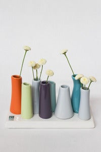 Image of Pooley2 Flower Bud Vase - Orange/Teal