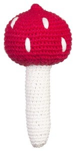 Image of Red mushroom Handrattle