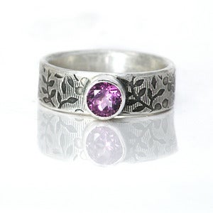Image of African Violet Sterling Silver Amethyst Ring