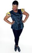 Image of Veste manchette soie-wax / Silk & wax cuffs jacket
