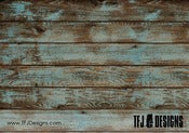 Image of "Turquoise Distressed Wood" - NEWEST Faux Flooring Rug  - 46inx66in - Photographer MUST HAVE