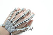 Skeleton Hand Ring Bracelet Cuff