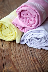Image of Sol Bellow cotton turkish towel - sorbet colours