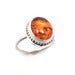 Image of HoneyComb Ring Sterling Silver and Amber 