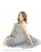 Image of NEW! Smoke (2 Inch) Cascading Ruffle Fabric for Backdrops or Bean Bag Covers - 2 YARDS