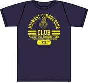 Image of Navy Midwest Connoisseur Club "Varsity Pot Smoking Team" Shirt