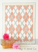 Image of Ruffled Argyle Quilt-PAPER PATTERN by V and Co