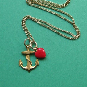 Image of Cheeky Little Sailor Anchor Necklace (various colours)