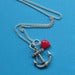 Image of Cheeky Little Sailor Anchor Necklace (various colours)