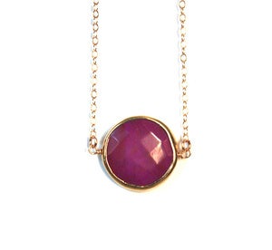 Image of Plum Turquoise Gemstone Necklace