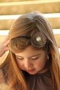 Image of Satin Rhinestone Flower Headband