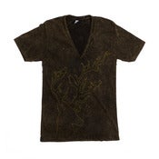 Image of Acid Wash Deer Deep V-Neck