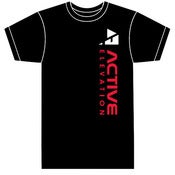 Image of Logo Tee (Black) - Sideways - Red & White