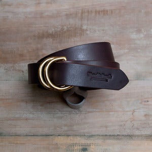Image of The D-Ring Belt, 1.5 " Brown/Brass
