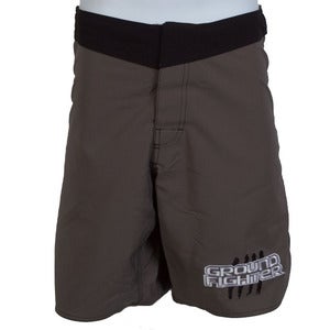Image of Ground Fighter "Belt Stripes" Fight Shorts - Grey