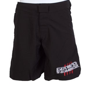 Image of Ground Fighter "Belt Stripes" Fight Shorts - Black