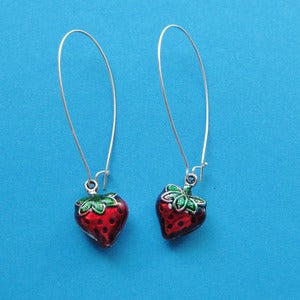 Image of Strawberry Loop Earrings