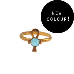 Image of Ankh. Vintage Brass Ring 