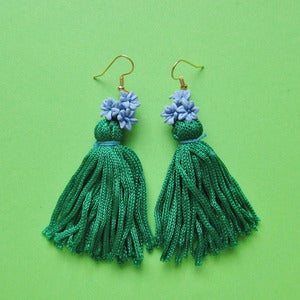 Image of Forget Me Not Tassel Earrings 50% Off!