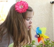 Image of Flower Clip with Rhinestone