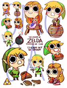 Image of LOZ: OOT Stickers (8.5"x11")