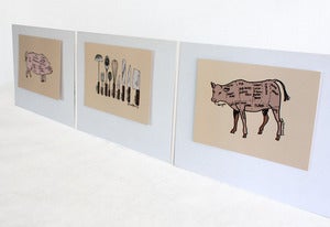 Image of Kitchen Diagram Prints - set of three - 5x7