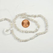 Image of White 4mm Keshi Pearls - 16" strand