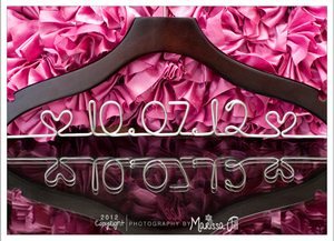 Image of Black Wood and Wire Personalized Wedding Dress Hanger