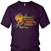 Image of Invasion of the Zombie Pumpkins! T-Shirt (purple) (Unisex)