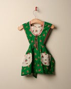 Image of c. 1970s floral mix and match pinafore dress