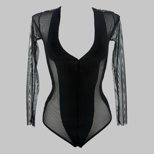 Image of Louiza Bodysuit with Shoulder Motifs