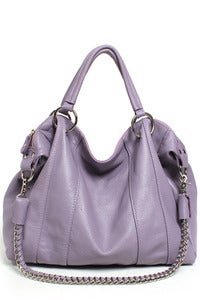 Image of 'Lavender Easter' Leather Chain Detail Satchel