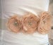 Image of Bridal Sash Belt - Champagne and Pearls by Nia Person