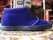 Image of vintage VANS style #80 chukka boot US4 purple velvet MADE IN USA