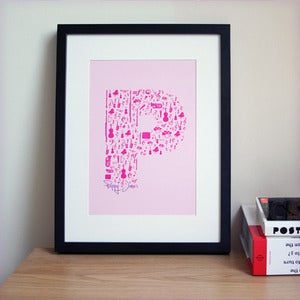 Image of Personalised Musical Initial Print