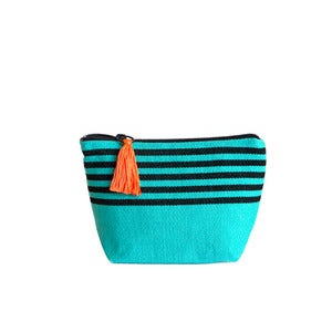 Image of Small Tassel Bag Turquoise/Black