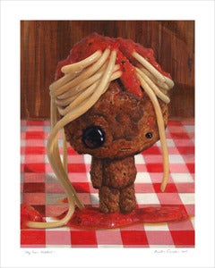 Image of "My Poor Meatball" giclee print