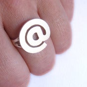 Image of The @ At Sign Ring - Handmade Silver Ring