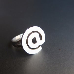 Image of The @ At Sign Ring - Handmade Silver Ring