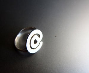 Image of The @ At Sign Ring - Handmade Silver Ring