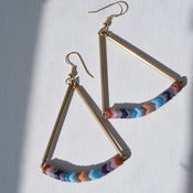 Image of Beaded Triangle Earrings 2