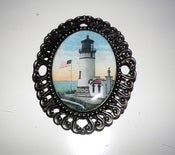 Image of LIGHTHOUSE CAMEO BROOCH