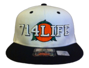 Image of 714LIFE Snapback Hat White/black
