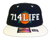 Image of 714LIFE Snapback Hat Black/White