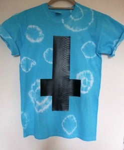 Image of Tie Dye Inverted Snakeskin Cross Tshirt