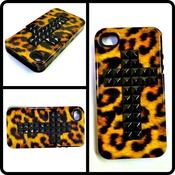 Image of The Wild Cat iPhone 4|4s Cross Studded Case