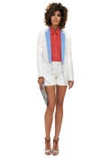 Image of tux blazer [ white ]